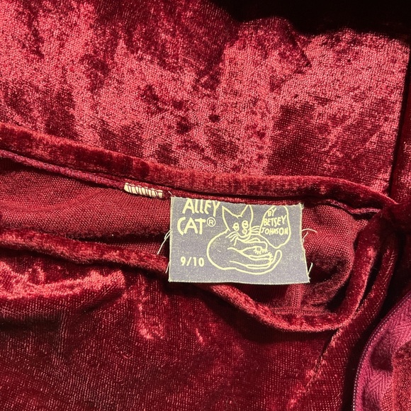 VTG Alley Cat Betsey Johnson Maroon Maxi Skirt - Picture 3 of 4